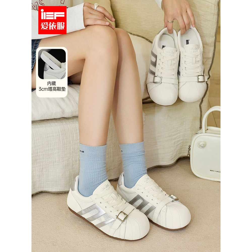 IEF/IEF 2026 Verão Novo Estilo Moda Americana Nicho Design Sense Preppy Style All-Match Sapatos Casuais Baixos