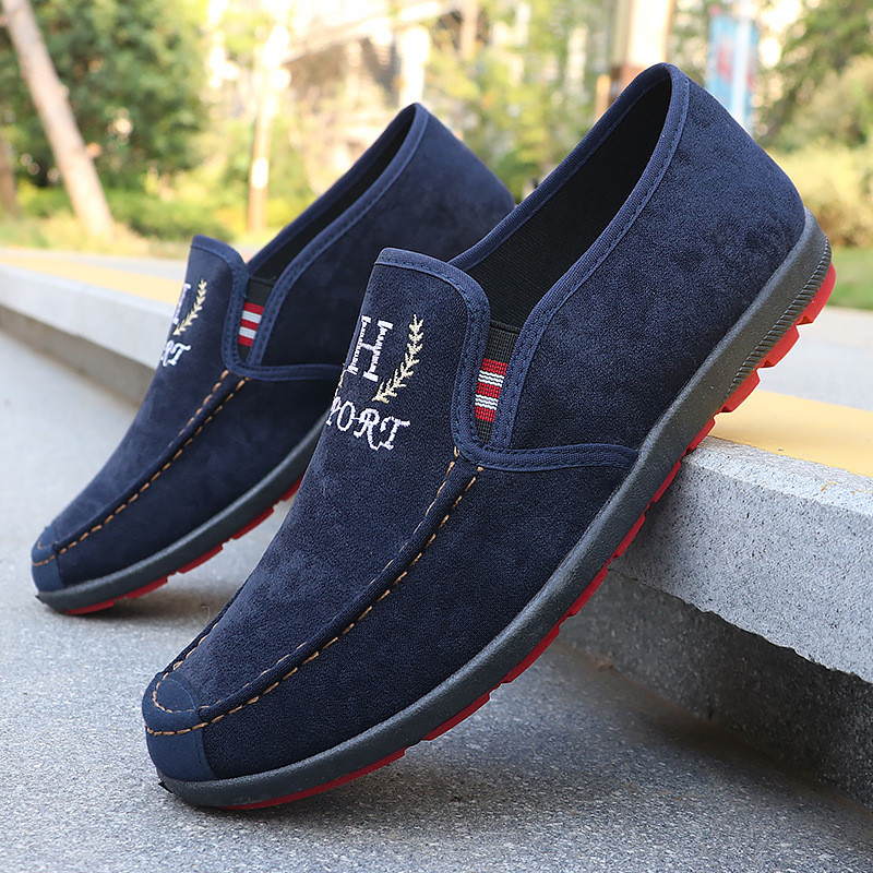Sapatos masculinos velhos pequim sapatos de pano Casual trabalho deslizamento-em carne tendão sola pai proteção do traba