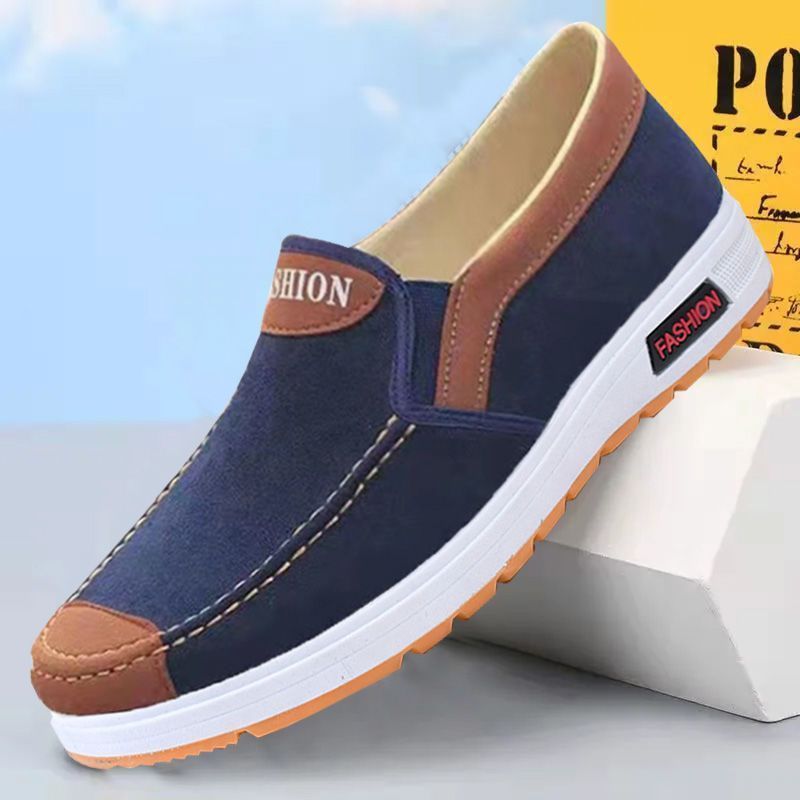 Quatro estações velho pequim sapatos de pano masculino de meia-idade sapatos de lona esportes casuais sapatos de sola ma