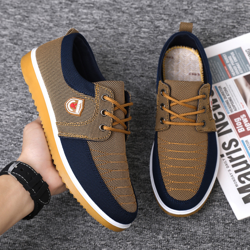Sapatos masculinos velhos sapatos de pano de pequim respirável antiderrapante resistente ao desgaste pai sapatos All-Mat