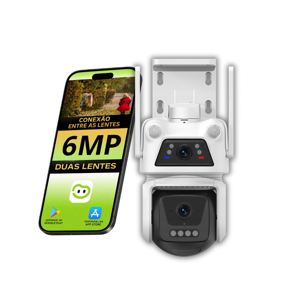 Câmera de Segurança Wi-Fi BeansView D320 Dual 2x 3MP PTZ Externa