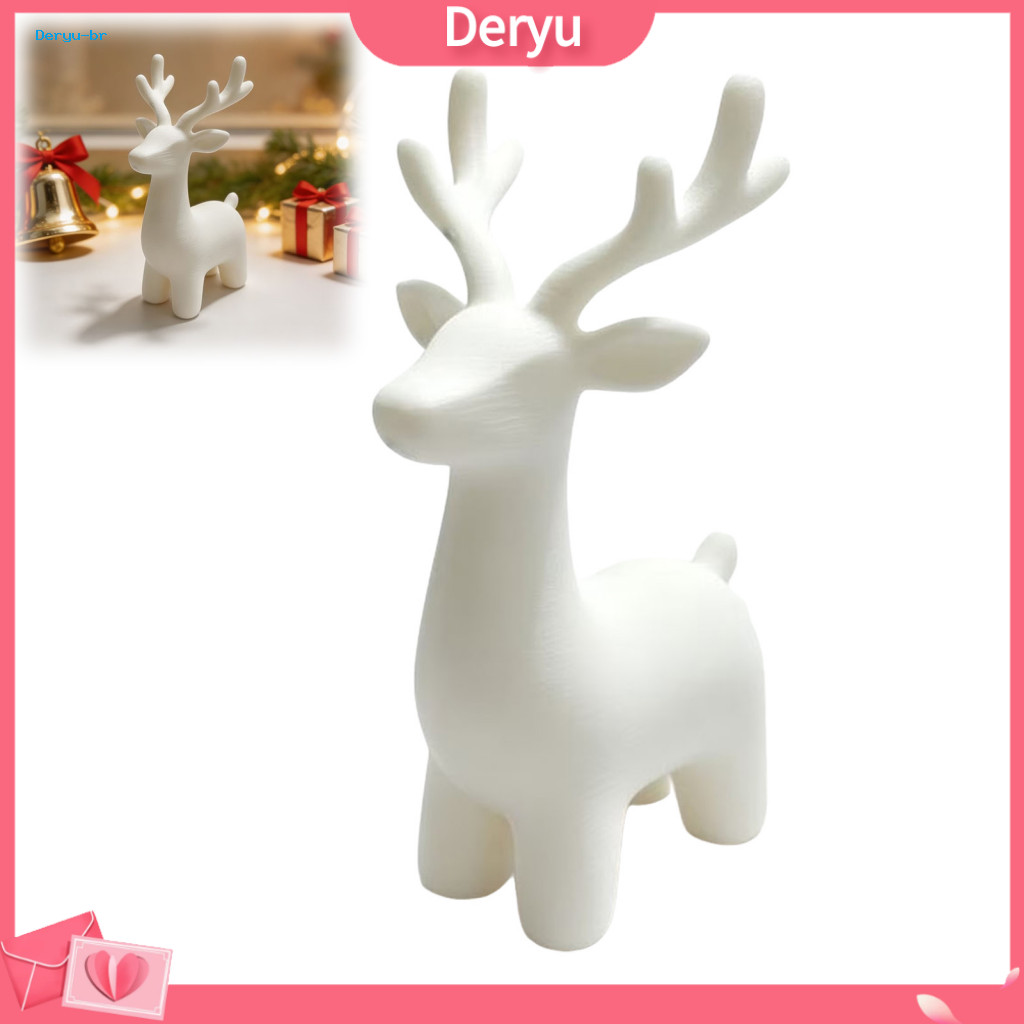 Elegant Entryway Accent 3d Printed Nordic Elk Statue – Minimalist Modern Figurine Christmas Home Desktop Decoration St