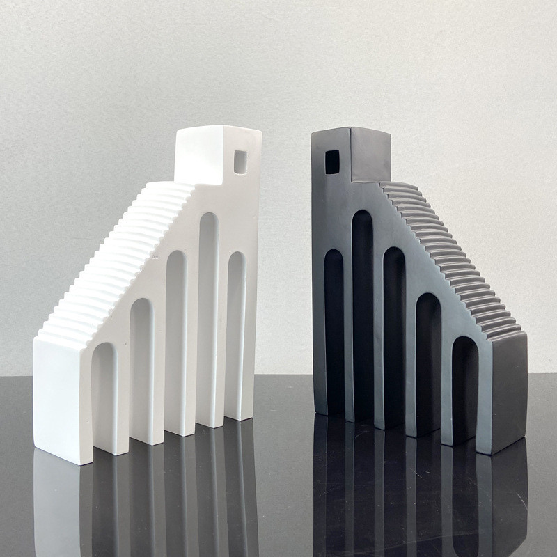 Minimalist modern Nordic solid color abstract design bookend architectural book holder home decor furniture study room s