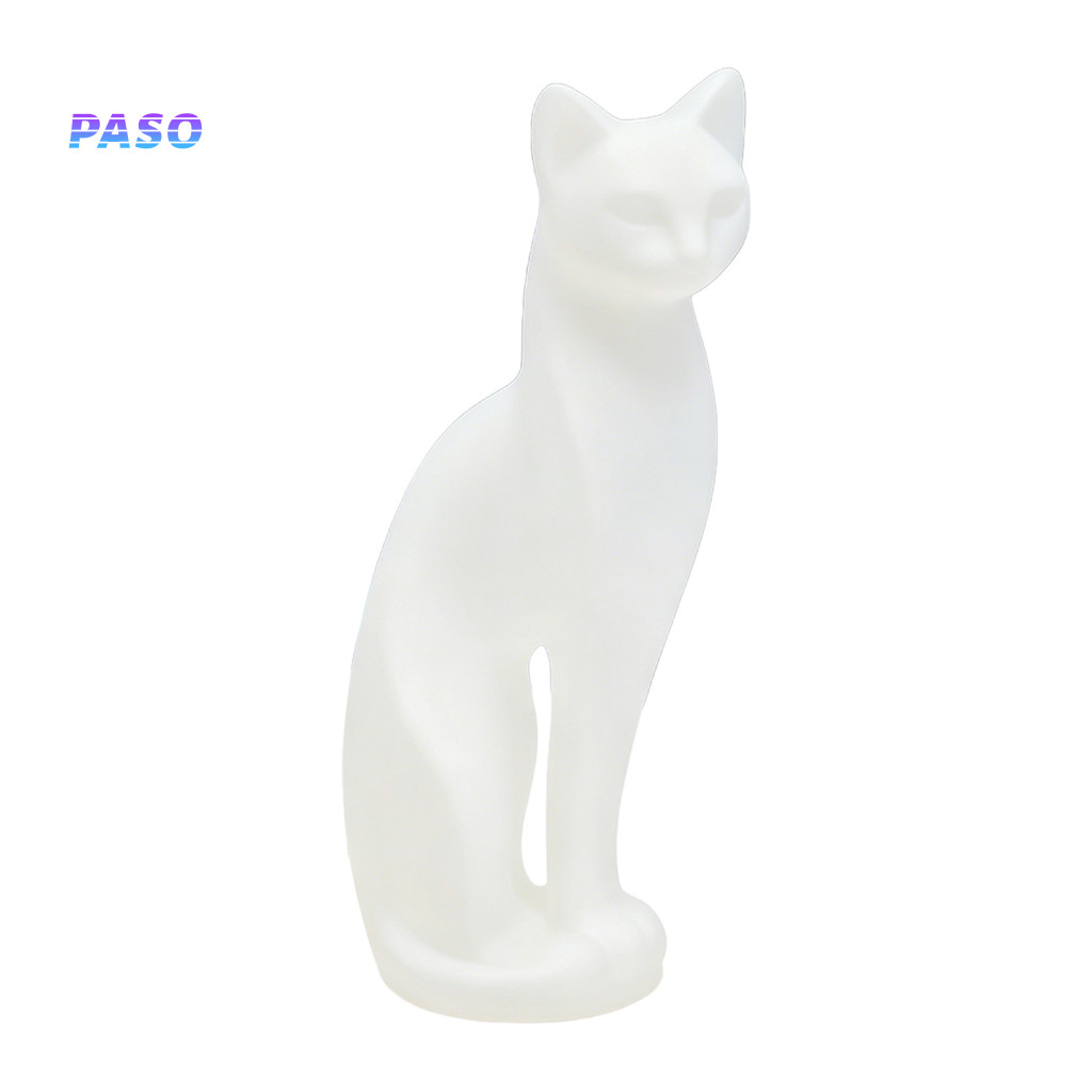 Kitten Figurine Decor Printed Cat Sculpture 3d Minimalist – Geometric Ornament Black Pink White Modern Nordic Home for