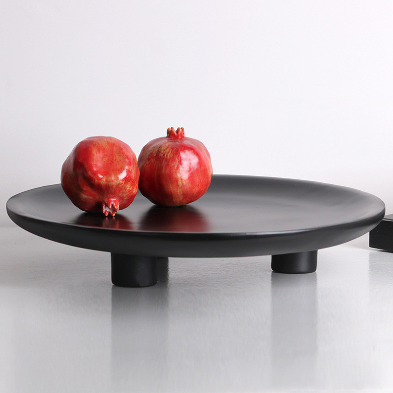 Modern minimalist model home fruit tray, Nordic creative three-legged tray, dining table soft decoration, showroom stora