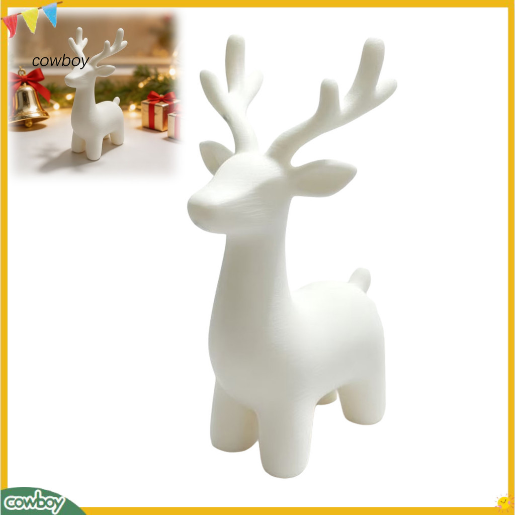 3d Printed Nordic Elk Statue – Minimalist Modern Figurine Christmas Home Desktop Decoration Stylish Scandinavian Ornam