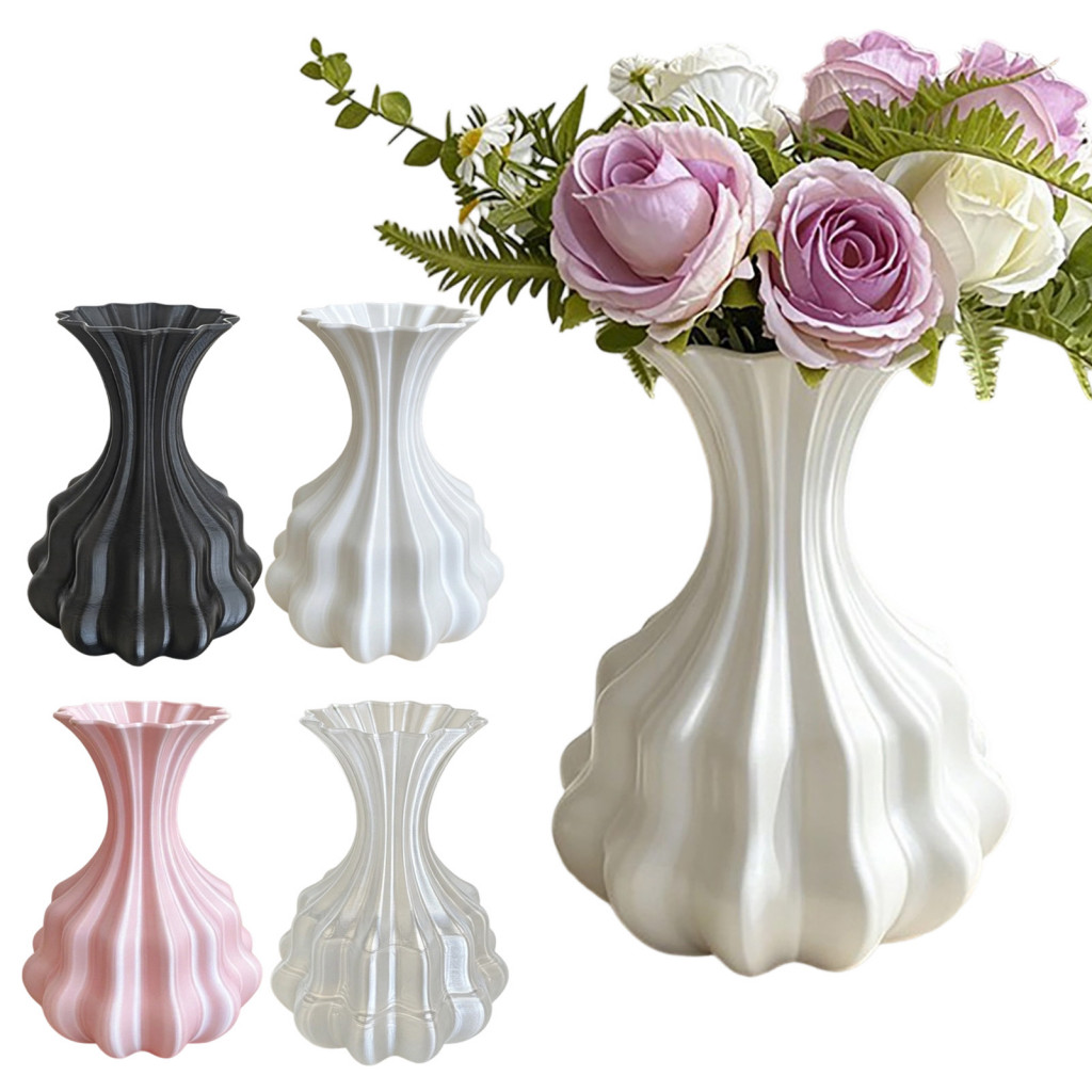 3d Printed Modern Flower Vase Nordic Minimalist Floral Holder for Home Room Office Decor Stylish Decorative Container fo