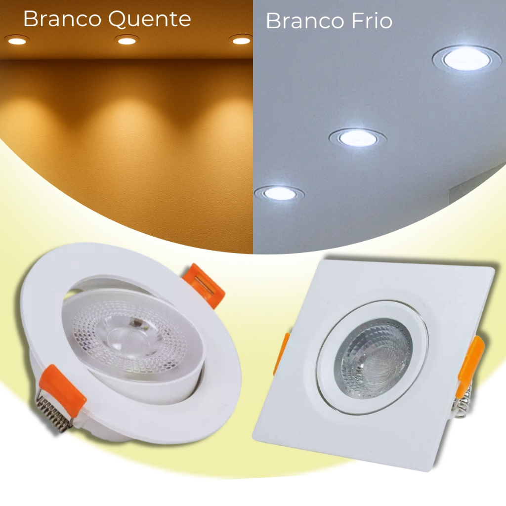 Spot de Embutir 3W e 5W LED  Iluminação Decorativa e Economica