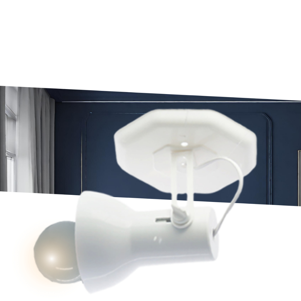 Lustre Luminária Copo Branco Direcionável  Unico Teto Decoração Minimalista