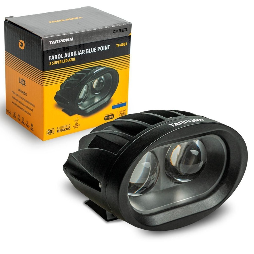 Farol Led Blue Spot Empilhadeira E Agro 9v A 60v Tarponn
