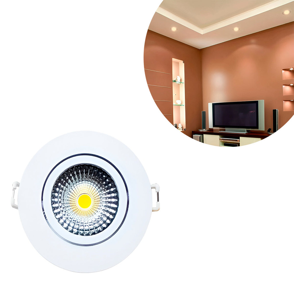 Luminária Spot LED Redondo Branco Quente 7W para Iluminação
