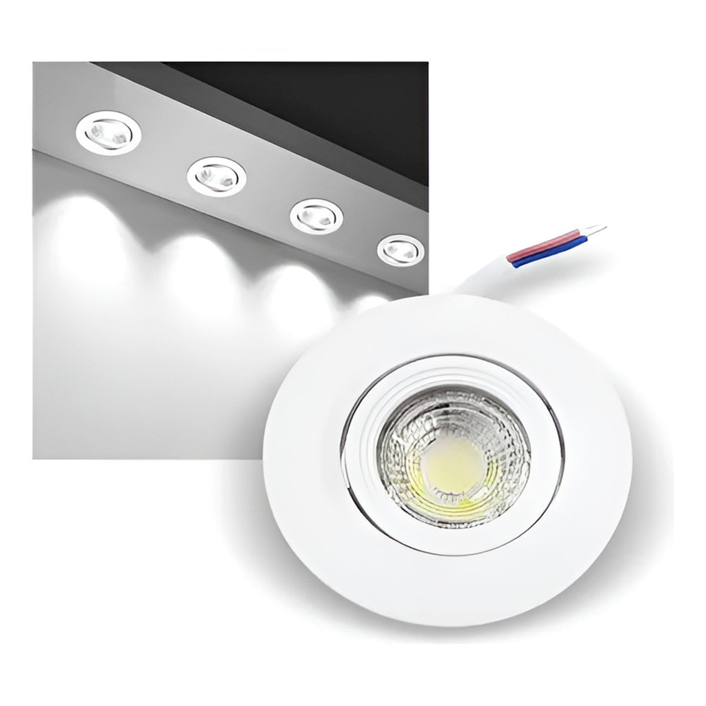 Luminária Spot LED Redondo Luz Fria Ideal para Ambientes