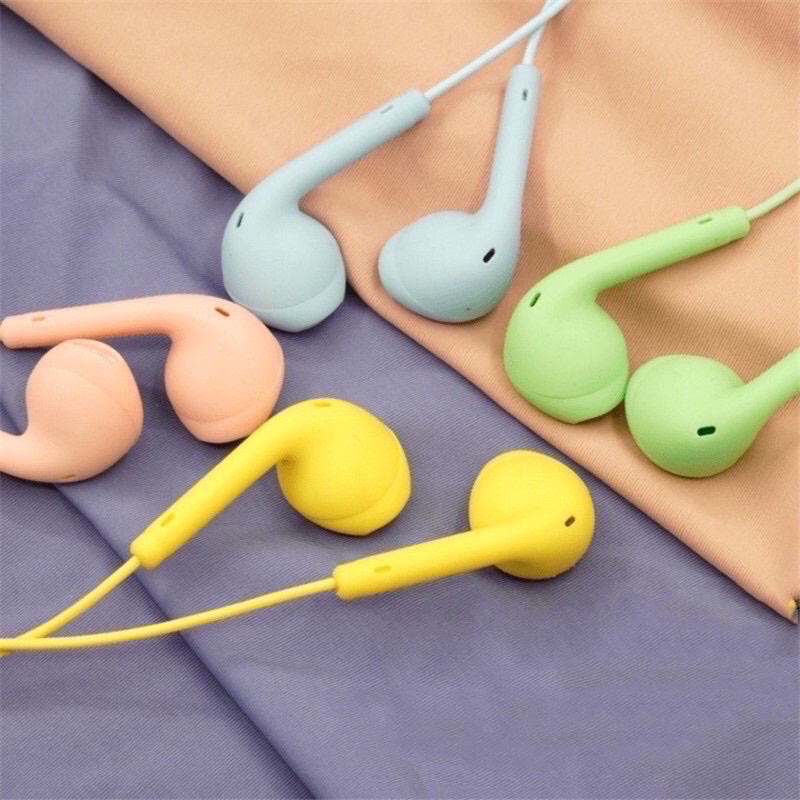 Fone De Ouvido Colorida Macaron Microfone De Udio Porta Til Universal De Alto Baixo De 3,5mm Fone De Ouvido Com Fio Microfone Fone De Ouvido M Vel