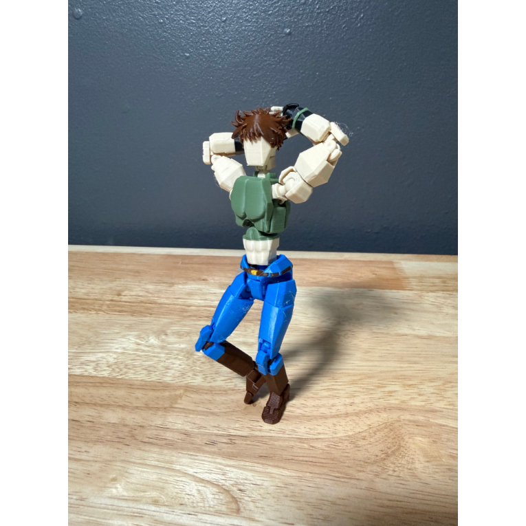 Boneco Dummy 13 Joseph Joestar JJBA P2 Tendência de Batalha Brinquedo Articulado - Montado