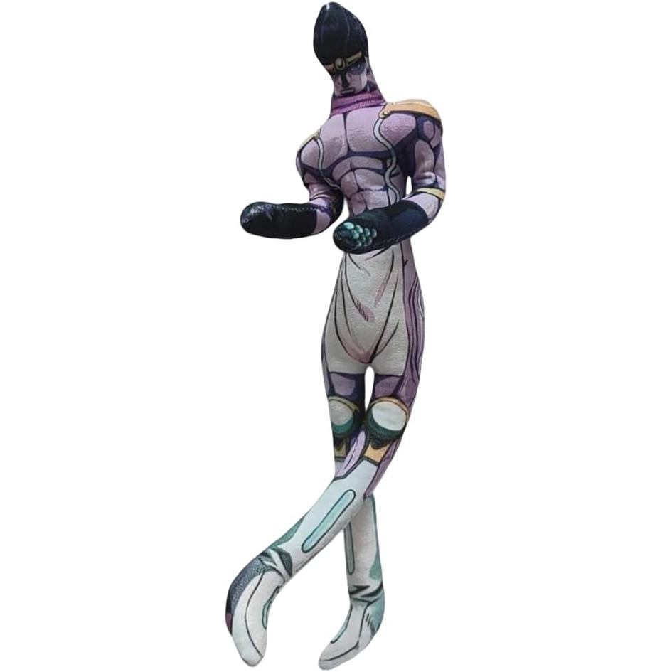 JJBA Twistable Star Platinum Plush Moldura De Fio Embutida Poseable Anime Figura De Pelúcia Travesseiro Macio Plushie O