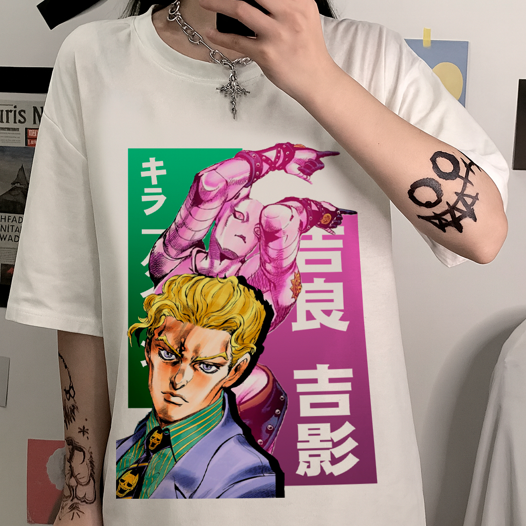 Camiseta Yoshikage Kira - JoJo's Bizarre Adventure - Anime JJBA - 100% Algodão