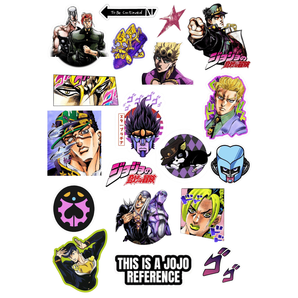 Kit de Adesivos Jojo's Bizarre Adventure Anime Jojo JJBA Otaku Mangá