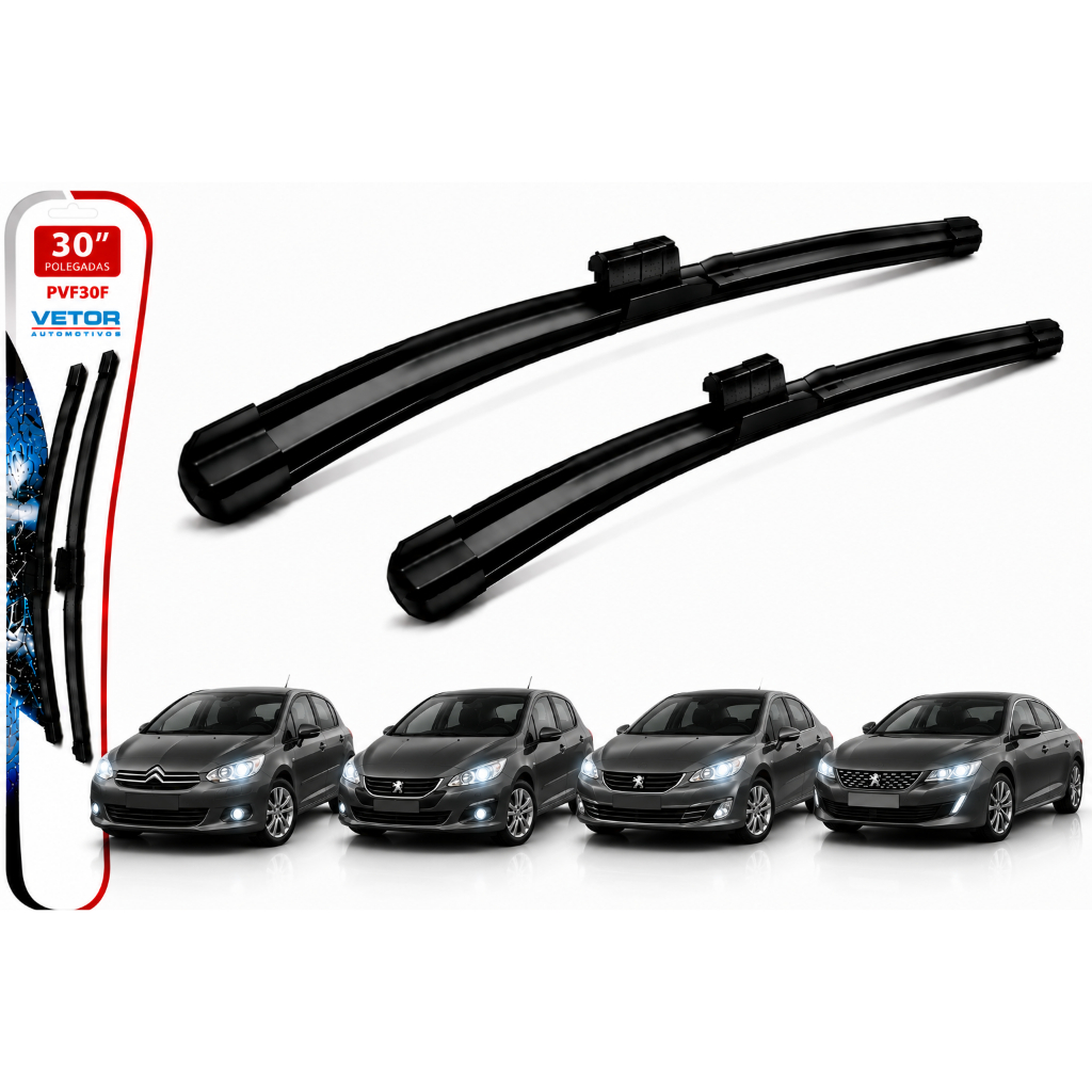 Par Palheta Dianteira Silicone Citroen C4 Peugeot 308 408 508 2012 A 2019 Original Vetor