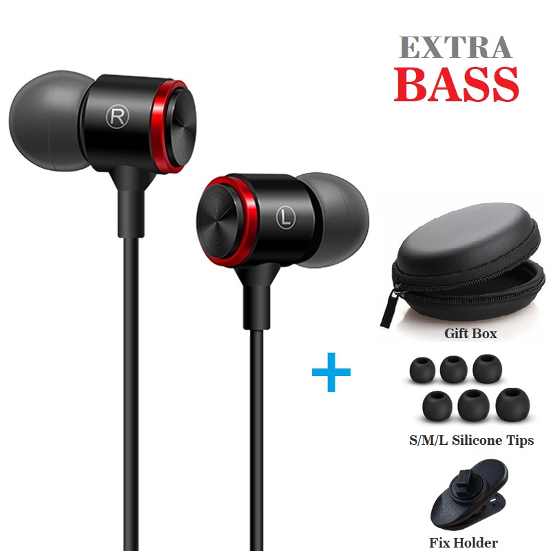 Fones De Ouvido SPRISE Com Fio De 3.5 Mm Microfone De Metal Estéreo De Graves Profundos Cancelamento De Ruído Para Músic