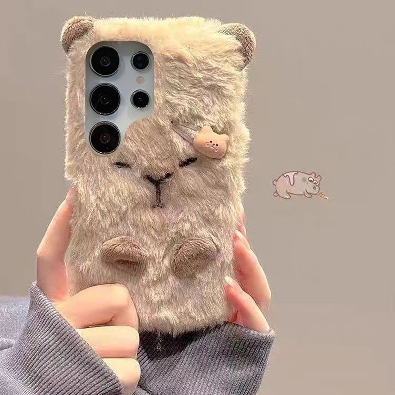 Ins Coreano Bonito 3D Capivara Caso Macio Para Xiaomi Redmi Nota 14 13 Pro Plus 14S A5 A4 A3 14C 13C Mi 14T Poco X7 M7 D