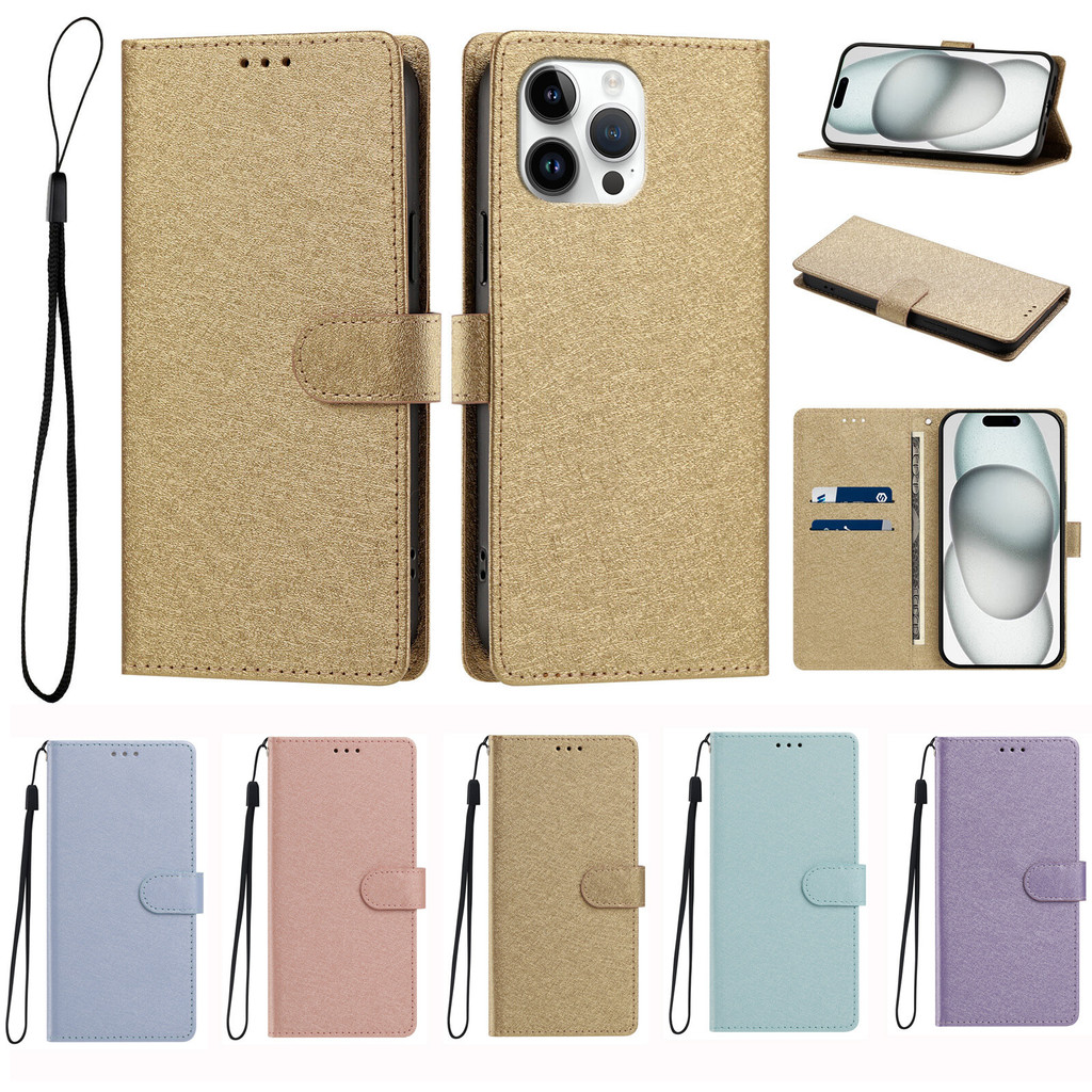 Para Xiaomi 17T 15T 15 Ultra 14T 13T 13 12T 12 11T 11 Lite Redmi A5 15C 14C 13C 12C 4G 5G Padrão De Seda Couro Carteira