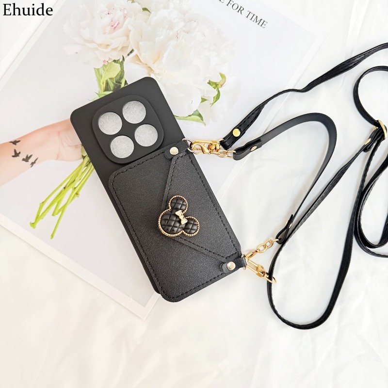 Bonito Caso Carteira Para Xiaomi Redmi Nota 15 Pro Plus 15C 14 A5 13 14C Mi 17T 15T 14T Titular Do Cartão Crossbody Cint