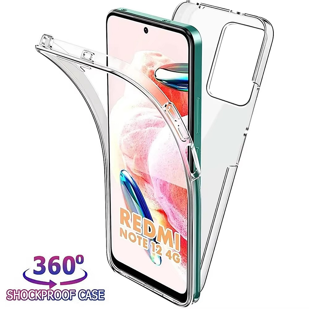 Capa De Silicone Completa 360 Para Xiaomi Redmi Note 13 Pro Plus 12S 11S 10S 9 8 7 9S 14C 14T 13T 12T 11T Poco X6 X5 X4