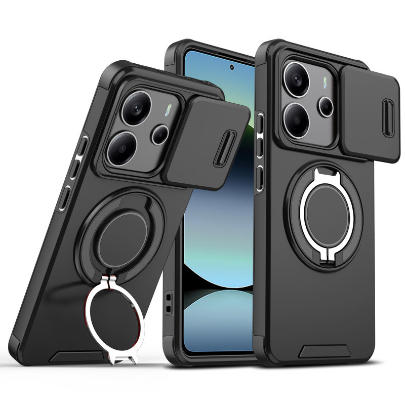 Invólucro Para Xiaomi 14T Pro Redmi Note 14 13 14 Plus 5G 14C K70E Armadura À Prova De Choque Com Suporte Giratório Magn