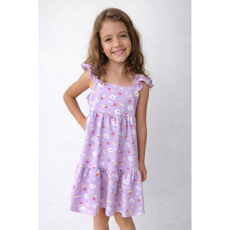 Vestido Infantil Menina Linho Tricoline Moda Infantil