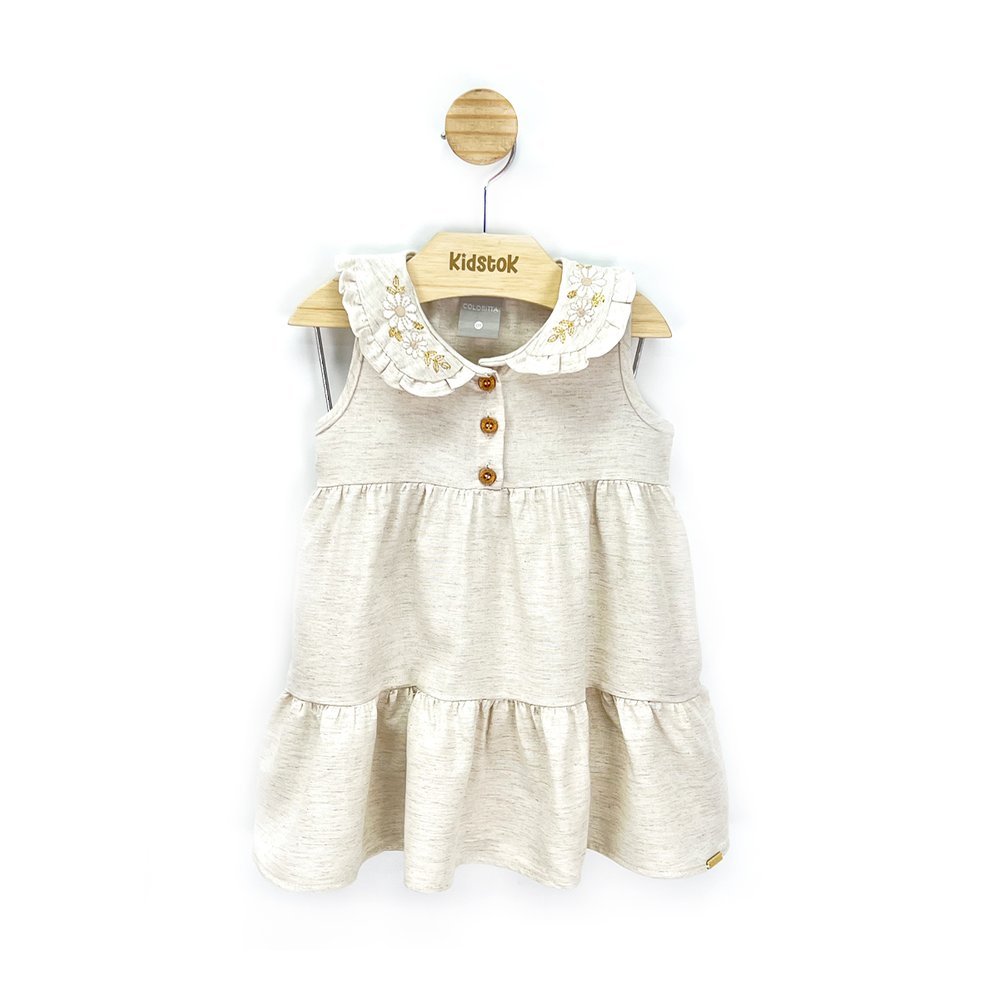 Vestido Menina Bordado Linho - Colorittá