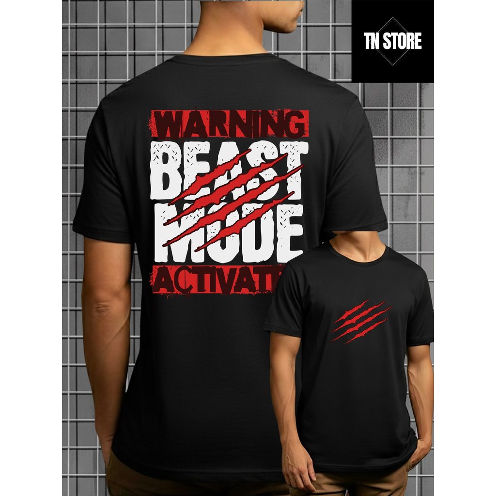 Camiseta Warning Activated Fitness Academia Esporte Camisa Blusa Unissex Masculino Feminino 100% Algodão Preto Plus Size
