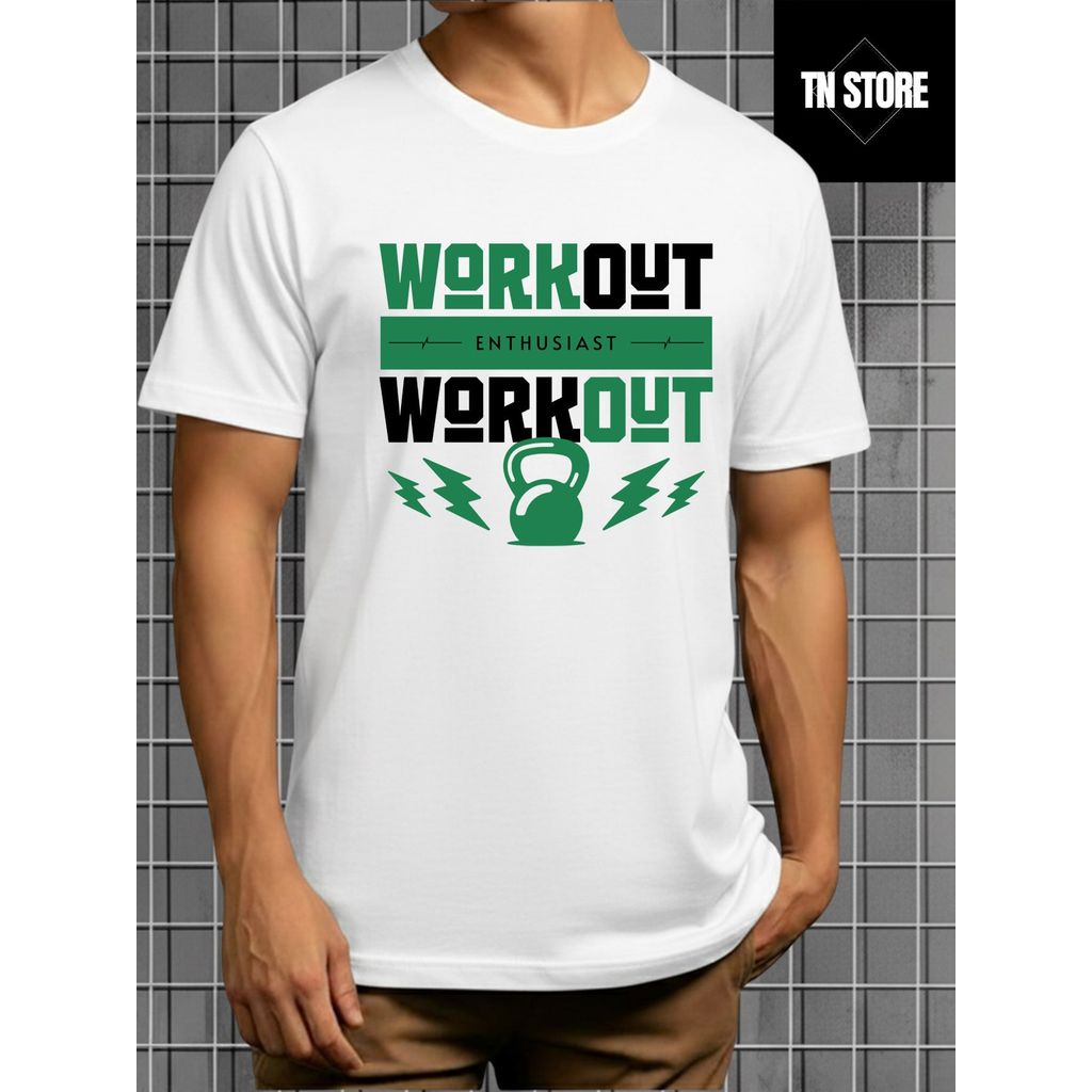 Camiseta Fitness Academia Gym Treino Esporte Camisa Blusa Unissex Masculino Feminino 100% Algodão Preto Branco Plus Size