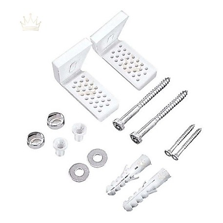 Kit de Parafusos para Fixação Lateral de Vaso Sanitário e Bacia Completo Aço Inox e Nylon Reforçado