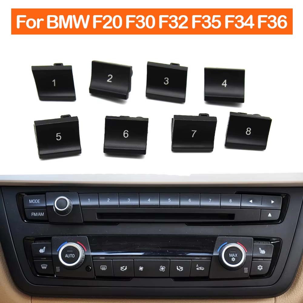 Painel Do Carro Rádio CD Player Botão Interruptor Digital Botões De Controle Capa Guarnição Para BMW F20 F22 F30 F34 F35
