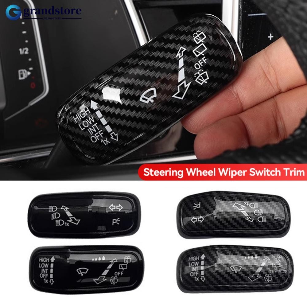 GRANDSTORE 2 Peças Tampa De Controle Do Interruptor Farol Volante Carro Acessórios De Acabamento Limpador Para VW Polo G