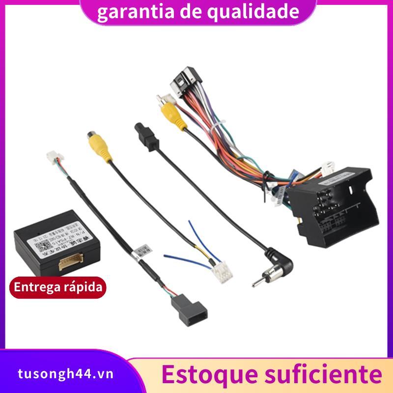Áudio Estéreo Do Carro 16 Pinos Adaptador De Cablagem De Energia Android + Caixa Canbus Para 3008/2008/C4/C3 XR/C5/DS6