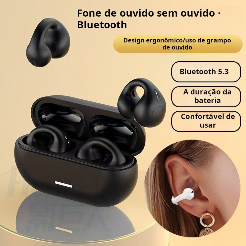 Fone Estilo Osso Conduction Style True Wireless Bluetooth Earbuds Clip Earphone TWS Sports