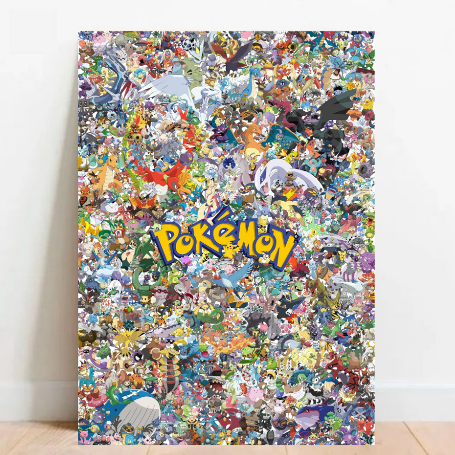 Quadro Placas Decorativas geek Pokemon Bulbasauro Pikachu Games Artes animes 04