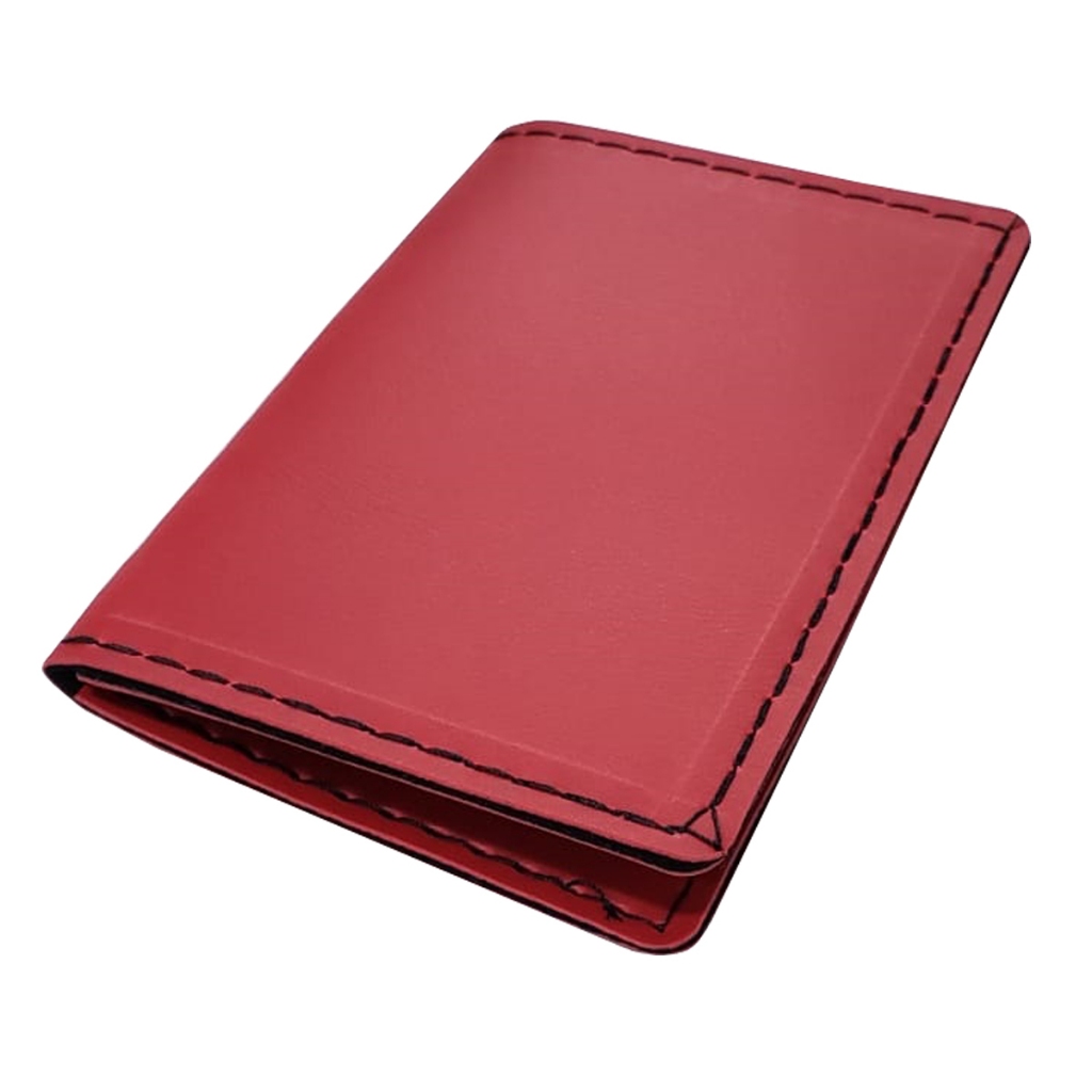 Carteira Masculina em Couro Sintético Vermelho