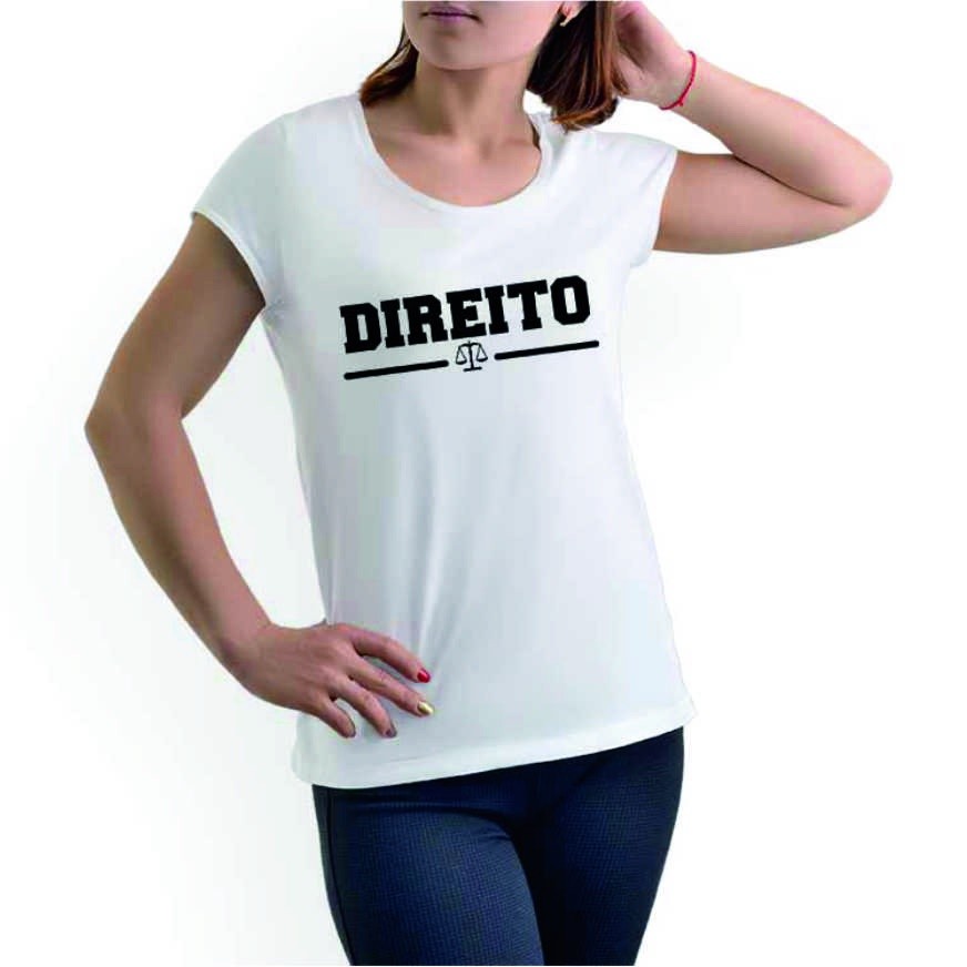 Camiseta Direito Camiseta Feminina 100% Algodao Varias Cores Básica Blusinha Advogada Curso Gael Shop