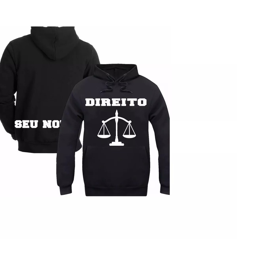 Casaco Moletom Blusa de Frio Personalizamos Faculdade Formação Direito Advogado Juiz Unissex