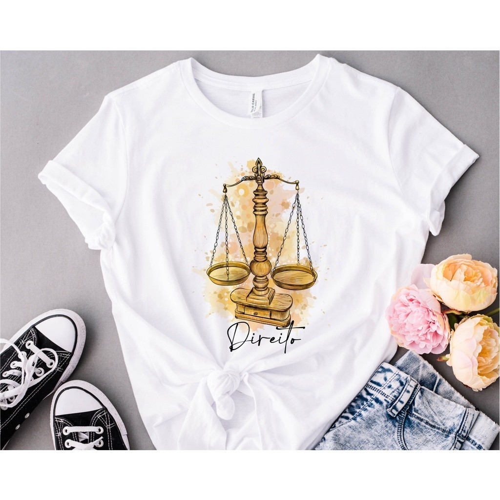 unissex Blusa T-shirt Feminina Direito - Advogada CAMISETA CAMISA