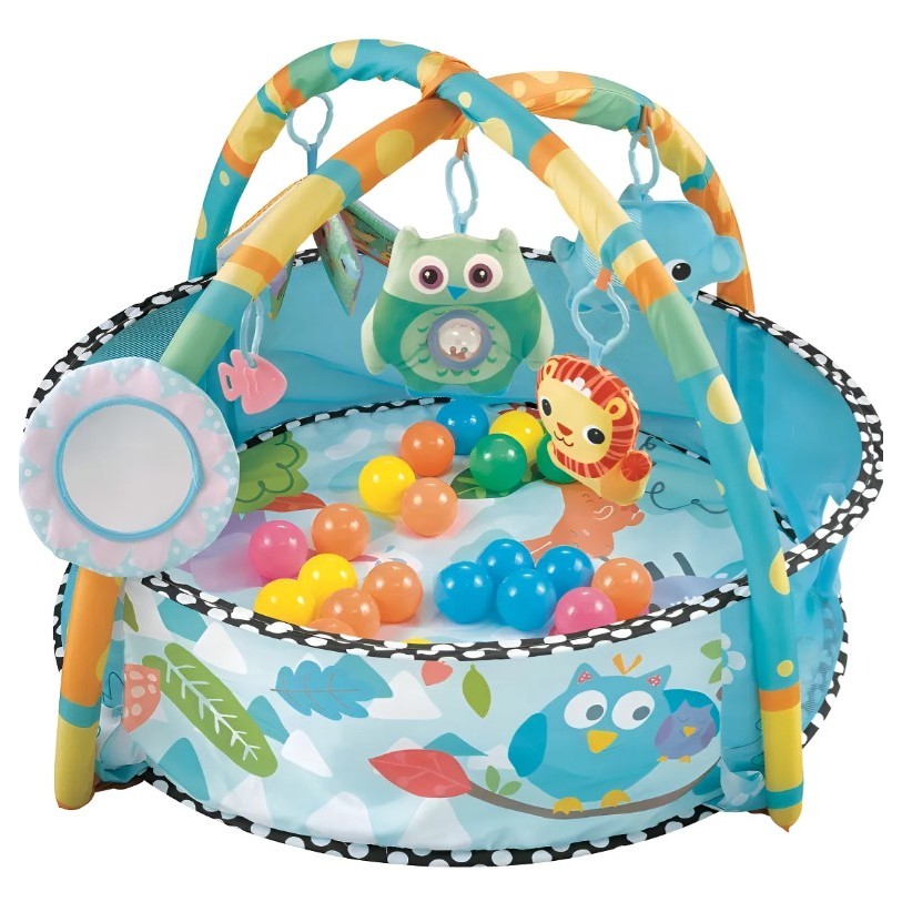 Tapete Ginásio  Com Piscina De Bolinhas E Brinquedos Kitstar / Musical com teclado