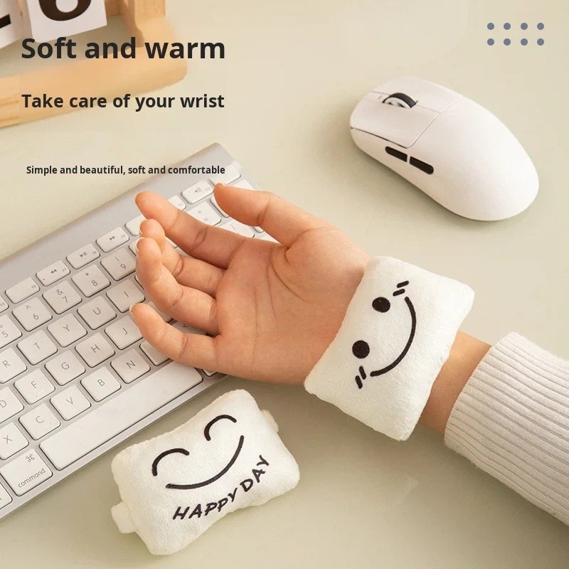 Protetor de Pulso para Teclado, Mouse Pad Antifricção, Apoio para as Mãos, Almofada Pequena para Trabalhadores de Escrit