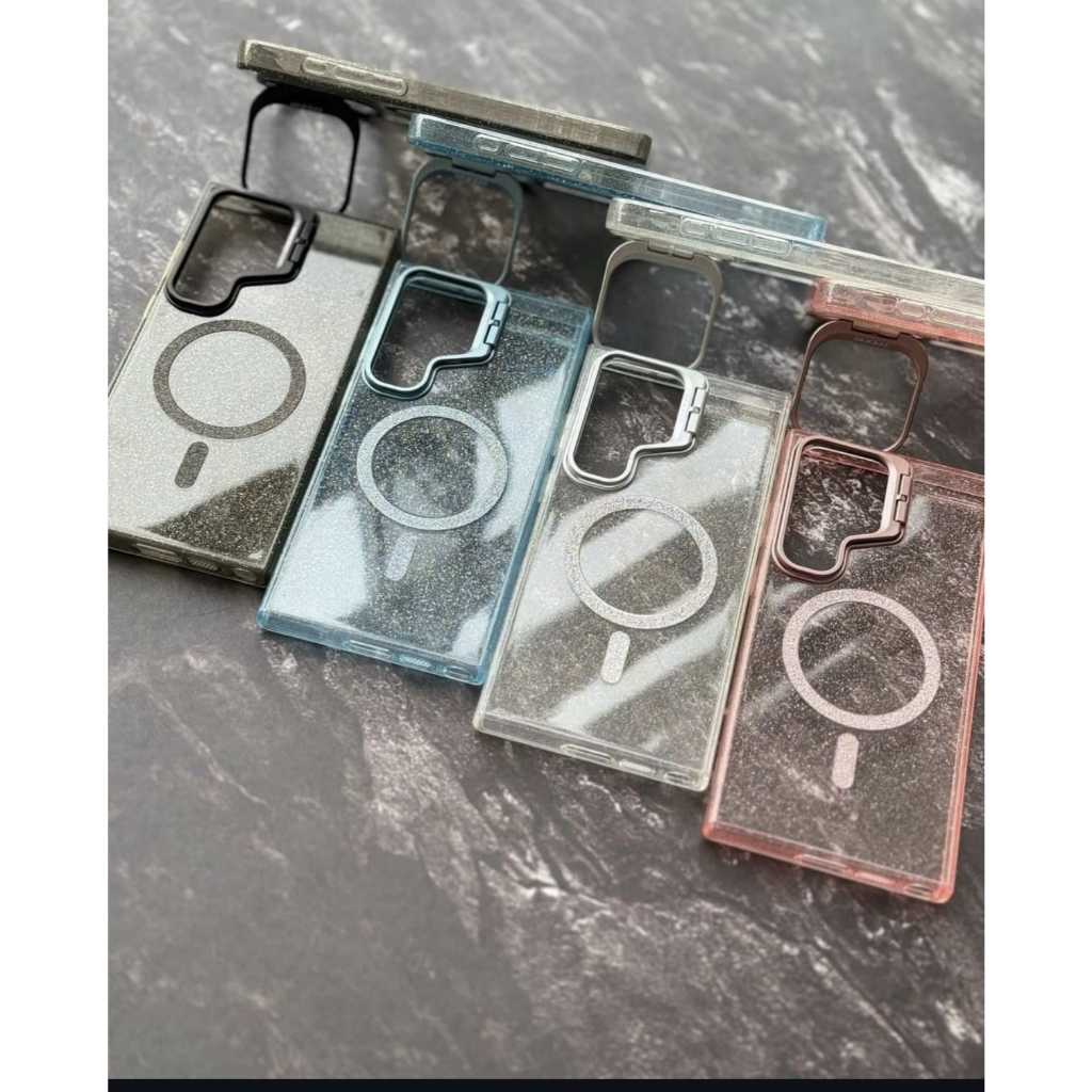 Capinha Capa Para S23 Ultra Acrilica Magsafe Magnética Brilhosa Case Suporte Protetora Anti Brilho