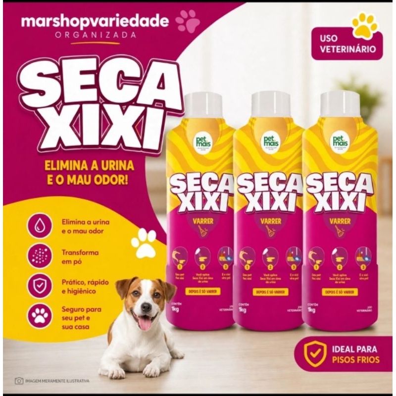 3 kg de Seca Xixi Higienizador De Urina Pet Cães e Gatos Absorve e Transforma em Pó 3kg - Petmais