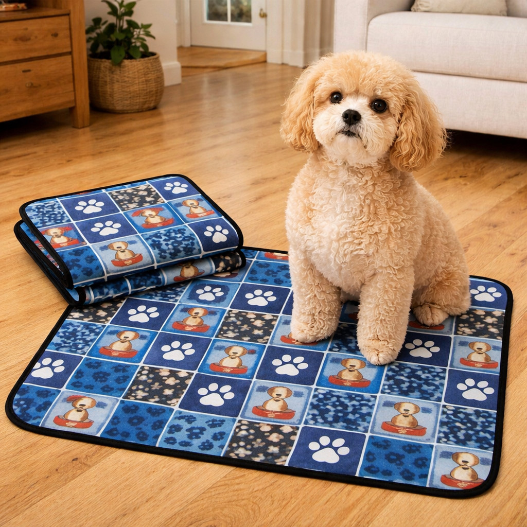 Kit 5 Tapetes Fralda Lavável Pet – Absorve Xixi, Não Vaza e Dura Até 200 Lavagens Cada