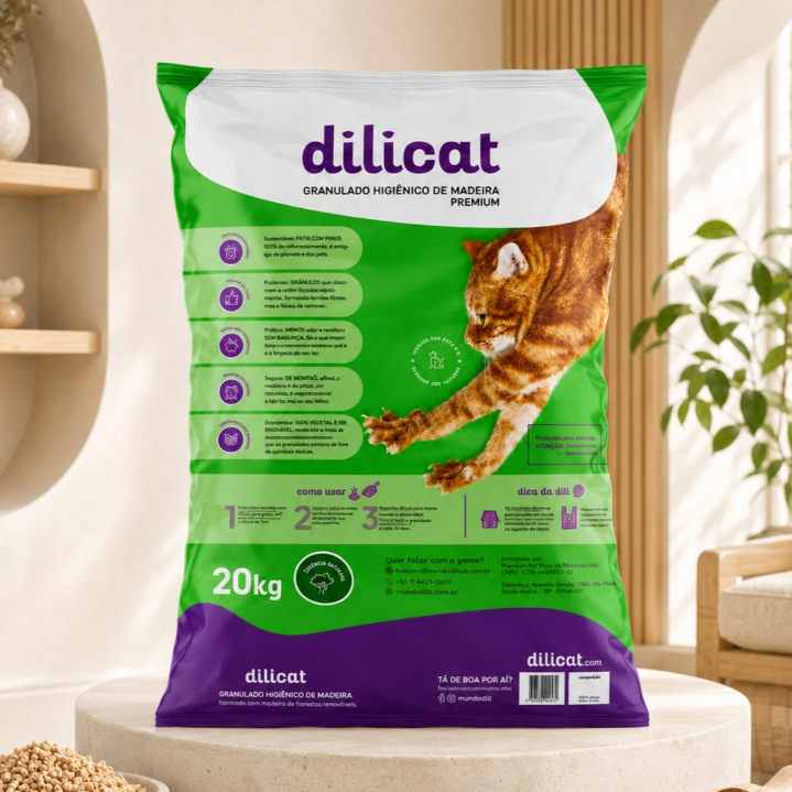 20 Kilos Granulado Madeira Higiênico Absorve Odores Fácil Limpeza 4x Eficiência