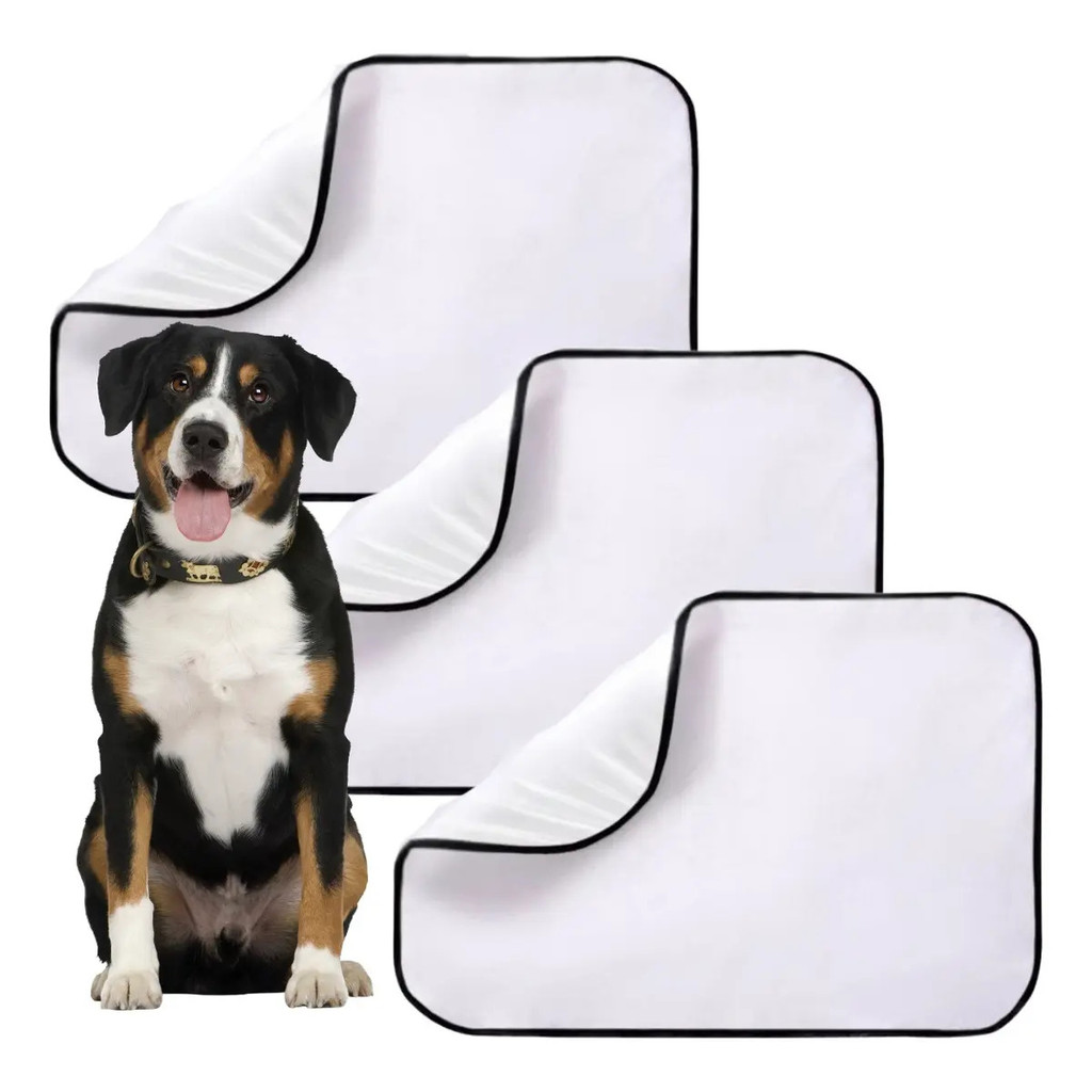 Kit 3 Tapetes Higiênicos Lavável Absorve O Xixi Canino Cães Cachorro 100x70