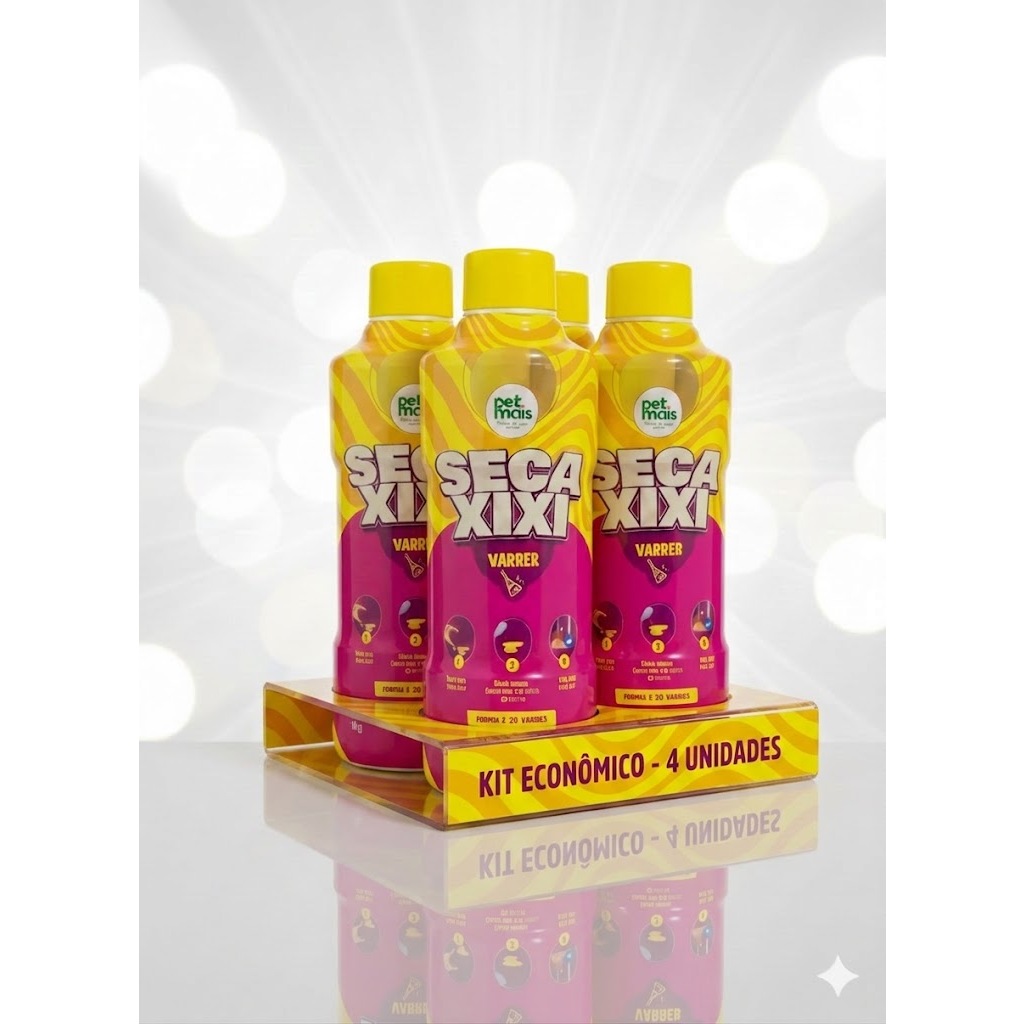 Seca Xixi Higienizador/Desinfetante De Urina Pet Cães/Gatos Absorve e Transforma em Pó 1kg/Kit 2/Kit 3/ Kit 4 - PetMais